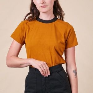 Big Bud Press Spicy Mustard Ringer T Shirt.